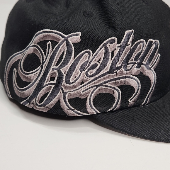 Boston Red Sox Hat Fitted 7 3/8 Vintage Wool Script Baseball Cap New Era MLB - Picture 3 of 14